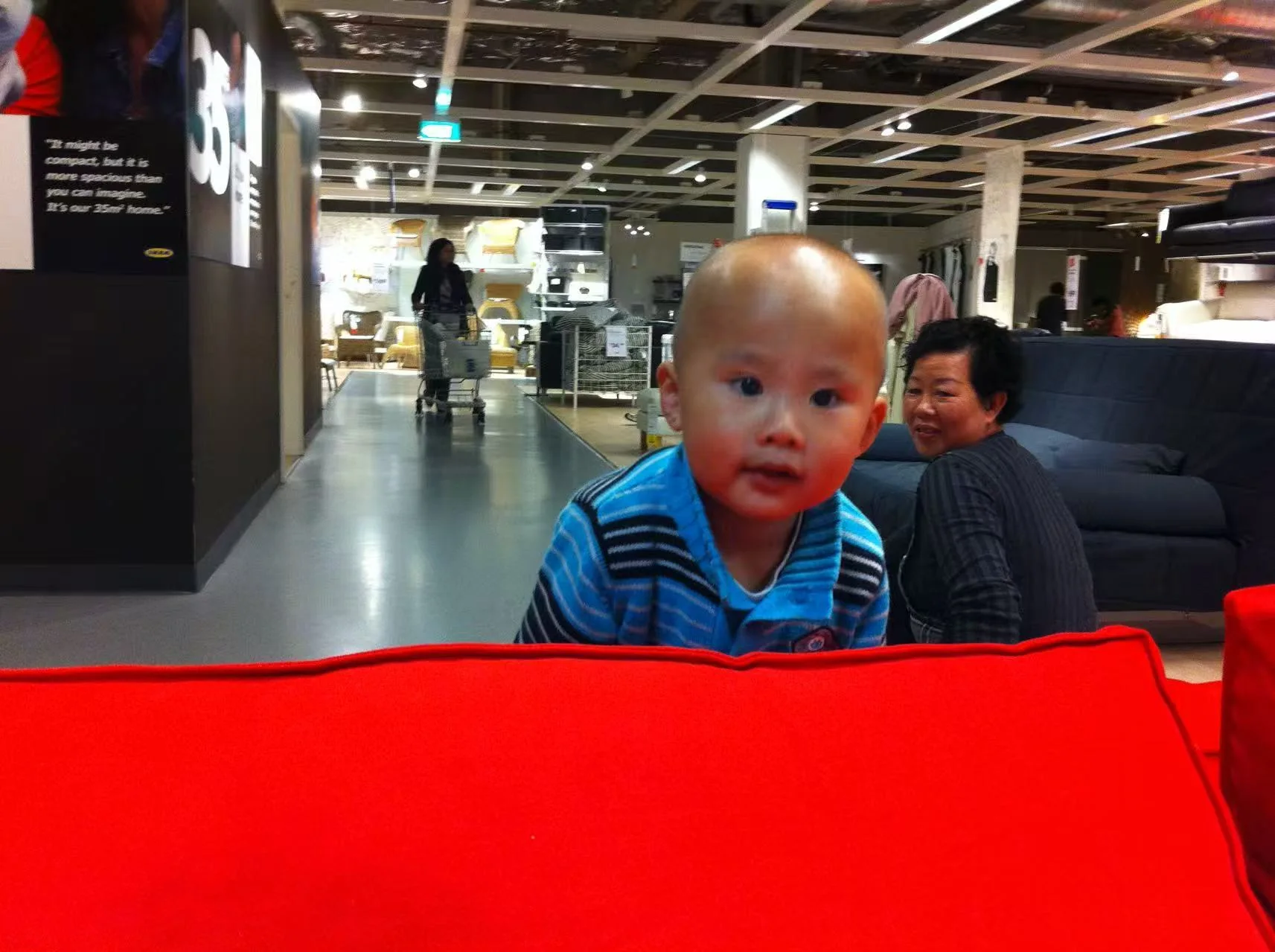 Kent exploring as a baby