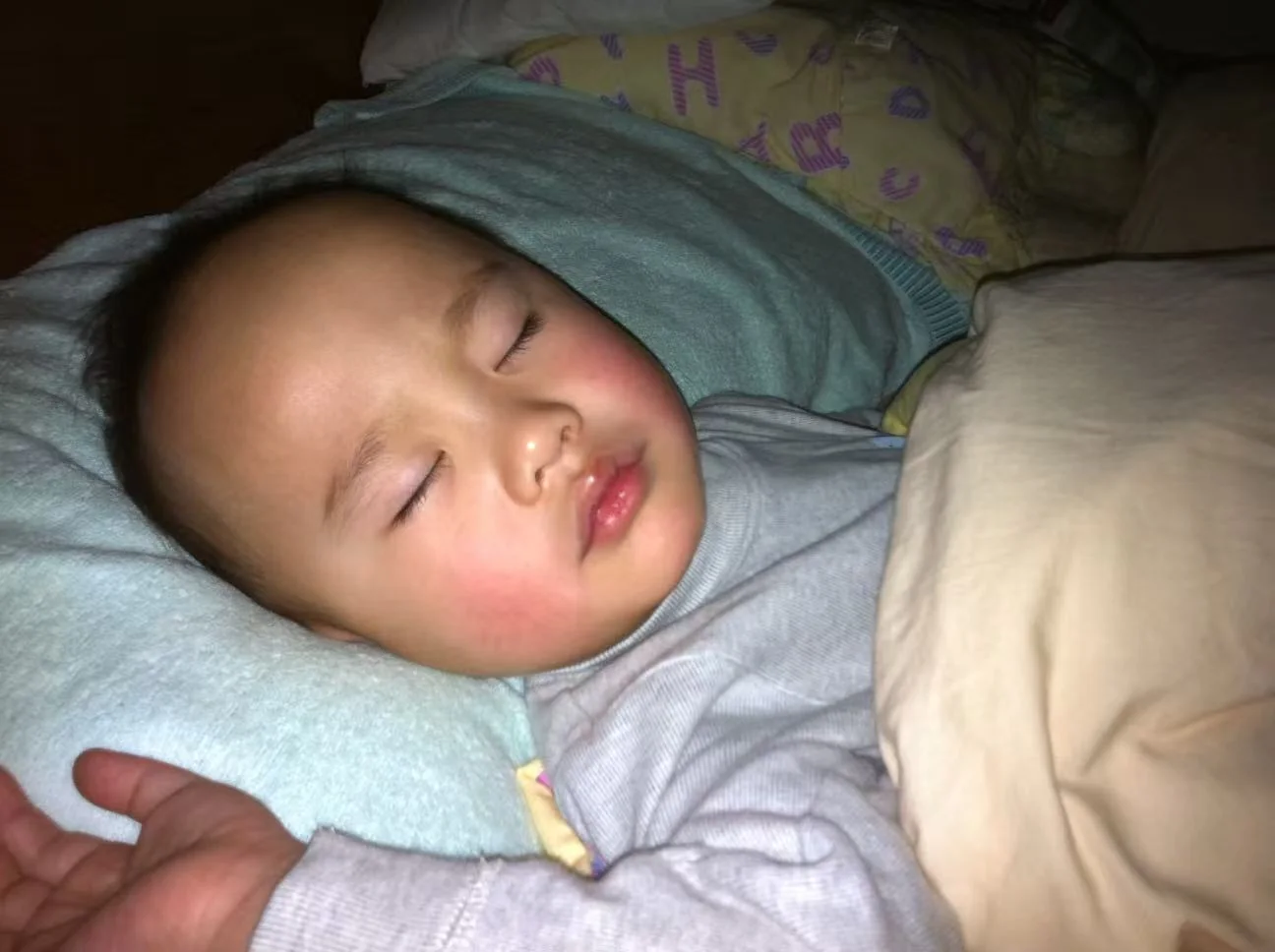 Kent sleeping peacefully