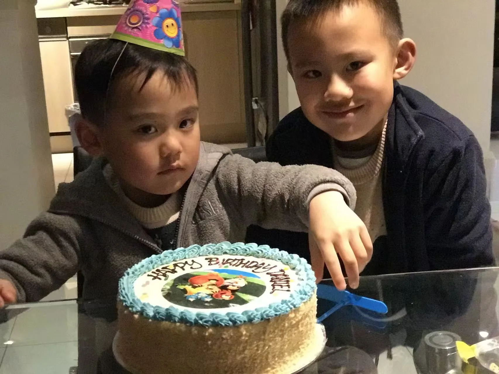 Kent and Dan celebrating a birthday