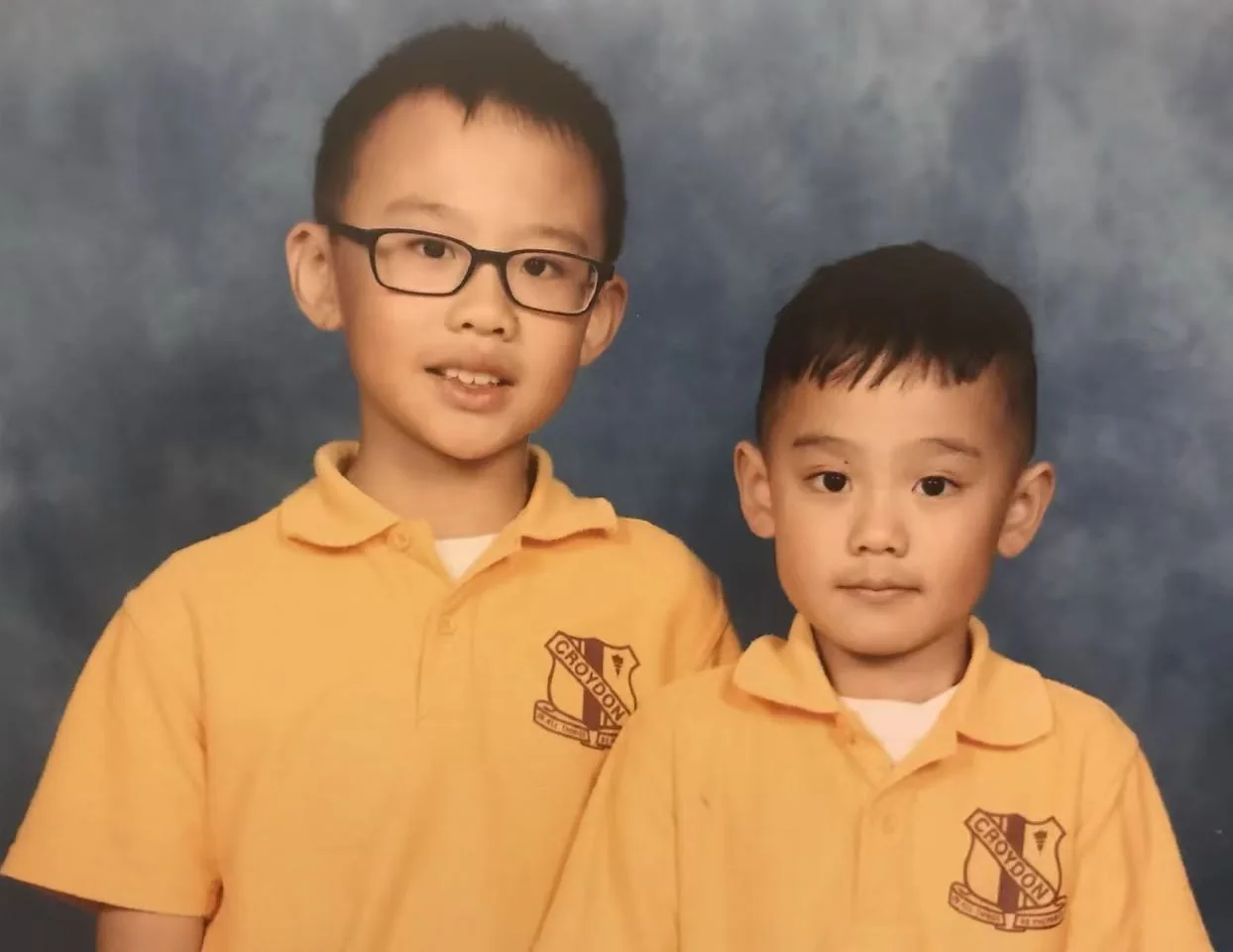 Kent and Dan in their Croydon Public School uniforms