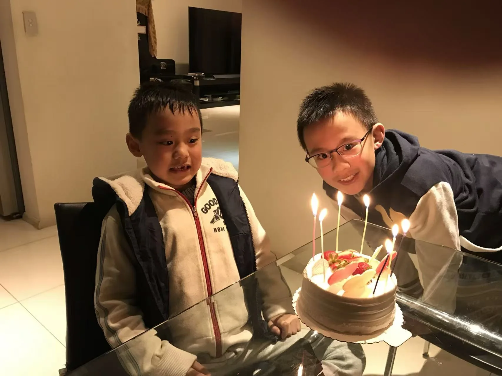 Kent and Dan at a birthday celebration