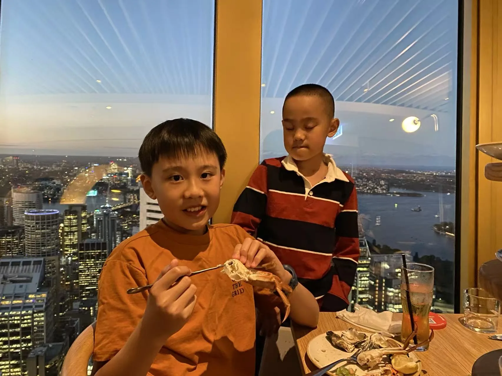 Kent and Dan sharing a family meal